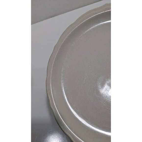 Syracuse China White Ceramic Dinner Plate Scalloped Edge USA Vintage - Picture 3 of 7